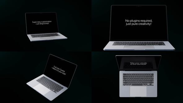 Videohive 4k laptop Mocup Alpha channel Product Promo template preview