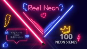 Videohive Real Neon Titles template preview