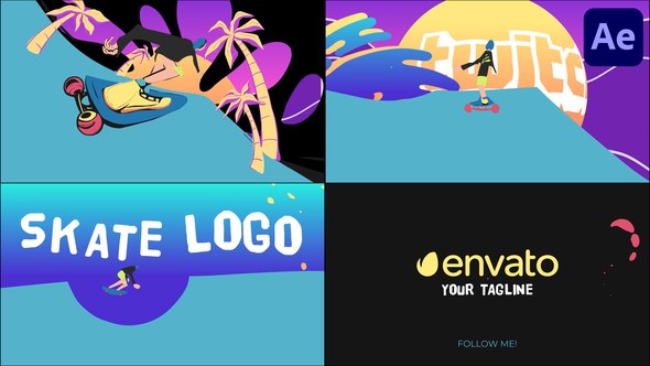 Videohive Skate Logo Opener for After Effects Logo Stings template preview