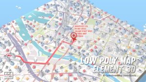 Lowpoly Map Element 3D Video Displays template preview