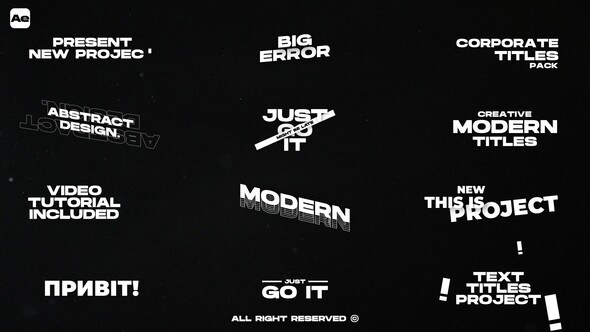 Videohive Text Titles 54463465 Titles template preview