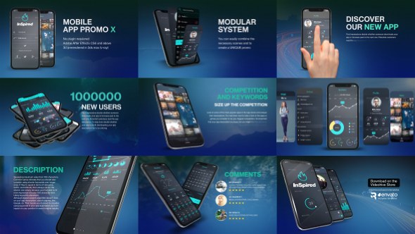 App Promo Kit X Video Displays template preview