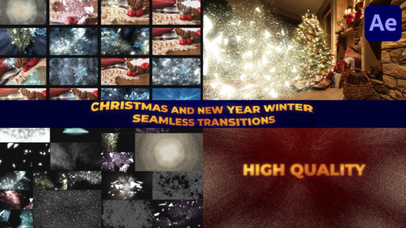 Videohive Christmas And New Year Winter Seamless Transitions for After Effects Elements template preview