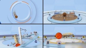 Videohive Basketball Logo Reveal 5 Logo Stings template preview