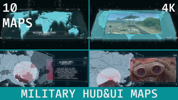 Videohive Military HUD UI Maps Broadcast-packages template preview