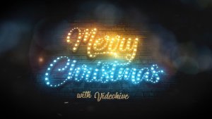 Videohive Merry Christmas Light Bulbs Video Displays template preview