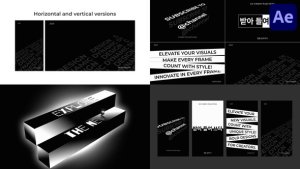Videohive Black And White Typography for After Effects Titles template preview