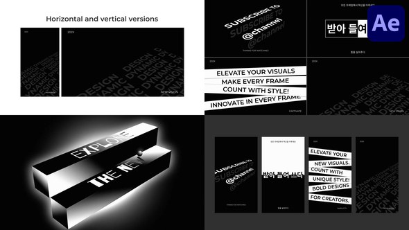Videohive Black And White Typography for After Effects Titles template preview