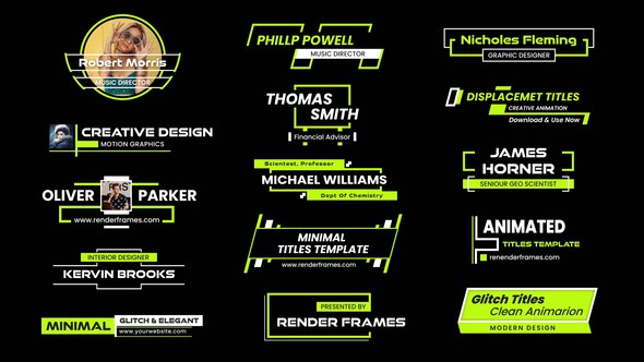 Videohive Modern Displacement Titles Elements template preview