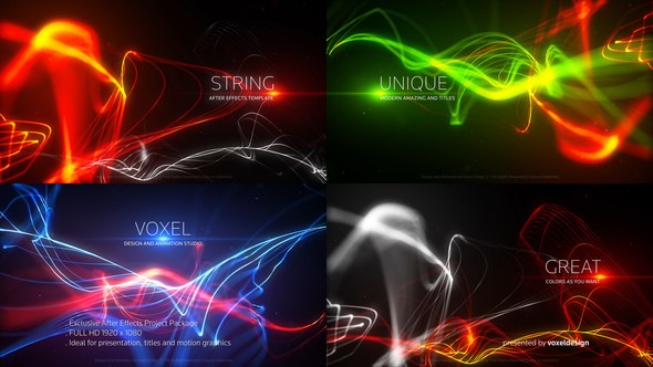 String Titles Video Displays template preview