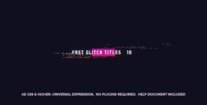 Videohive Fast Glitch Titles Titles template preview