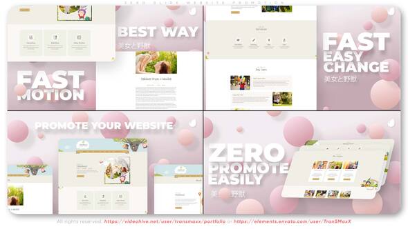 Videohive Zero Glide Website Promotion Product Promo template preview
