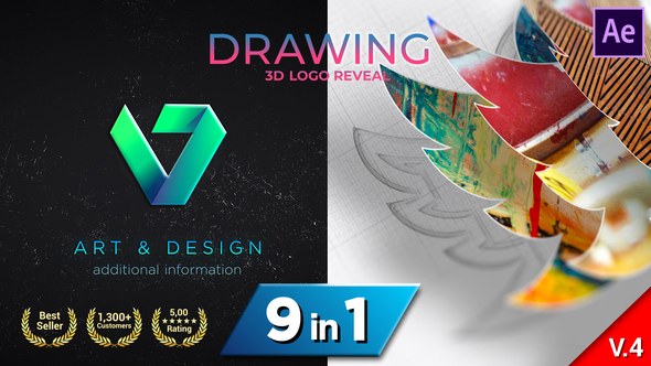 Videohive Drawing 3D Logo Reveal v3 Logo Stings template preview