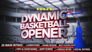 Dynamic Basketball Opener/Intro Video Displays template preview