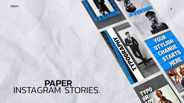 Videohive Paper Instagram Stories Titles template preview