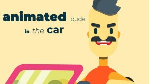 Videohive Animated dude in the car Elements template preview