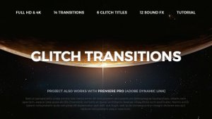 Glitch Transitions Video Displays template preview