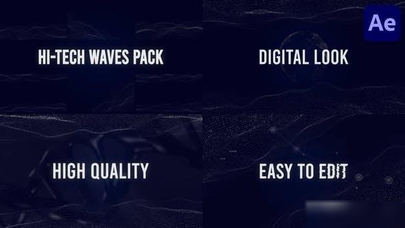 Videohive HiTech Waves Pack for After Effects Elements template preview