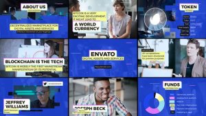 Blockchain Startup Overview Video Displays template preview