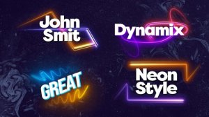 Videohive Neon Text Animation 54744345 Titles template preview