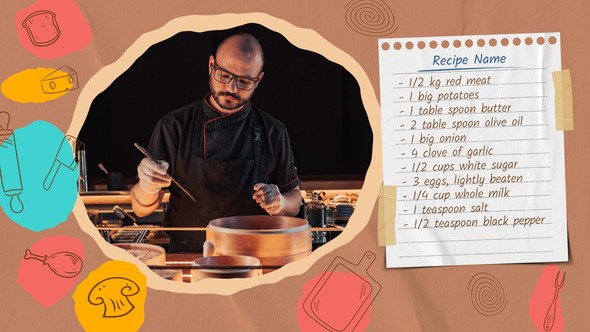 Videohive Meal Recipe Slideshow Product Promo template preview