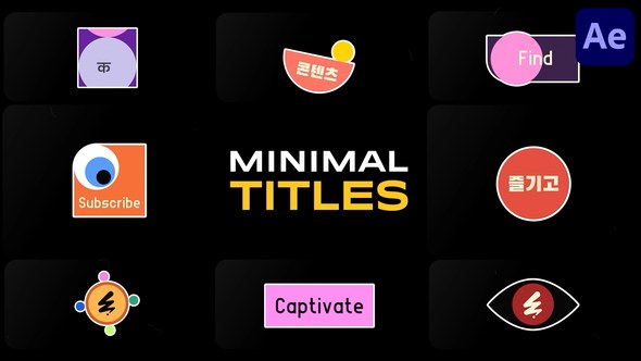 Videohive Minimal Titles | After Effects 58359912 Titles template preview