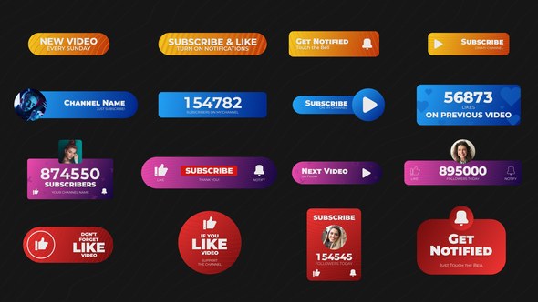 Videohive Social Titles Titles template preview