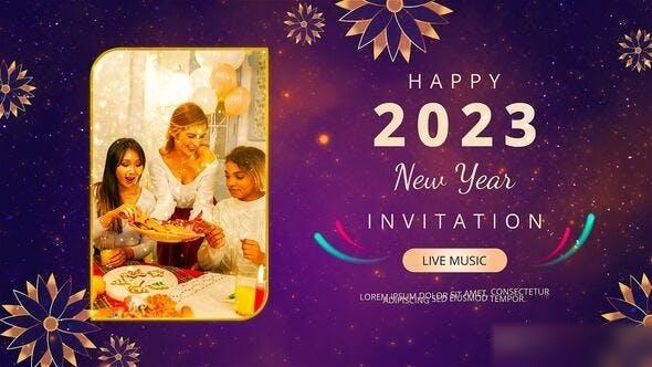 Videohive Golden Sparkle Happy New Year Slideshow