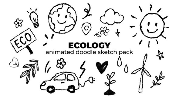 Videohive Ecology - Animated Doodle Sketch Pack Elements template preview
