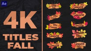 Videohive Titles Fall 4k Elements template preview