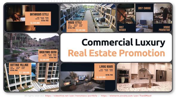 Videohive Commercial Real Estate Promotion Video Displays template preview