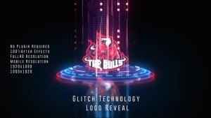 Videohive Glitch Technology Logo Reveal Logo Stings template preview