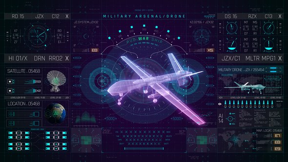 Videohive HUD PRO Military Drone Elements template preview