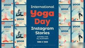 Videohive International Yoga Day Instagram Stories Video Displays template preview