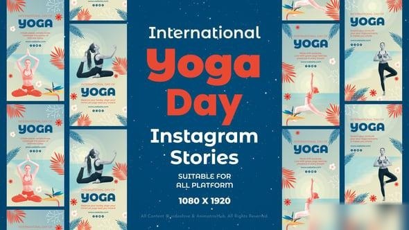 Videohive International Yoga Day Instagram Stories Video Displays template preview