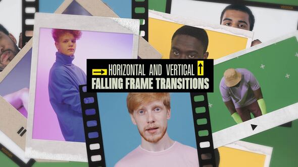 Videohive Falling Frame Transitions | 4K | Horizontal and Vertical Elements template preview