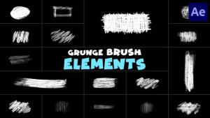 Videohive Grunge Brush Elements | After Effects 51387291 Elements template preview