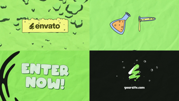 Videohive Chemical Reaction Test Tube Logo for After Effects Logo Stings template preview
