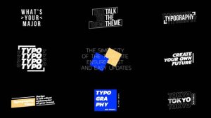 Videohive Typography Titles 55958617 Titles template preview