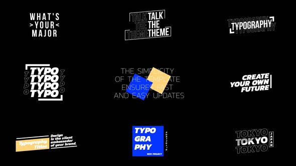 Videohive Typography Titles 55958617 Titles template preview