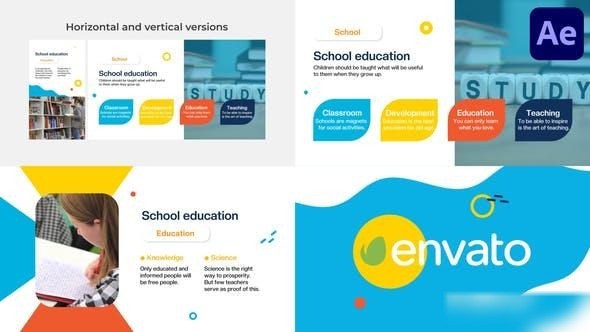 Videohive School Slideshow for After Effects Openers template preview