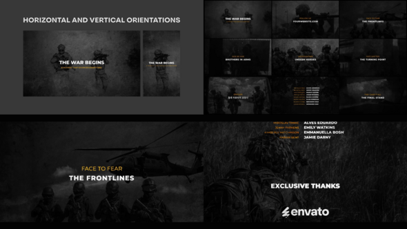Videohive War Memories Film Opener for After Effects Openers template preview
