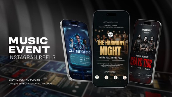 Videohive Music Event Instagram Reels Product Promo template preview