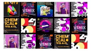 Trend music visualizer post instagram Video Displays template preview