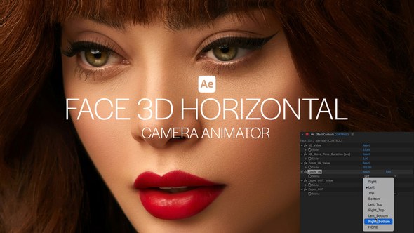 Videohive Face 3D Horizontal Camera Animator Openers template preview