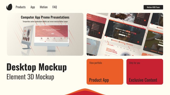Videohive Web Promo Desktop Mockup 47741284 Product Promo template preview