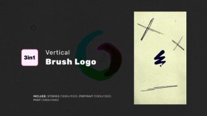 Videohive Vertical Brush Logo Logo Stings template preview