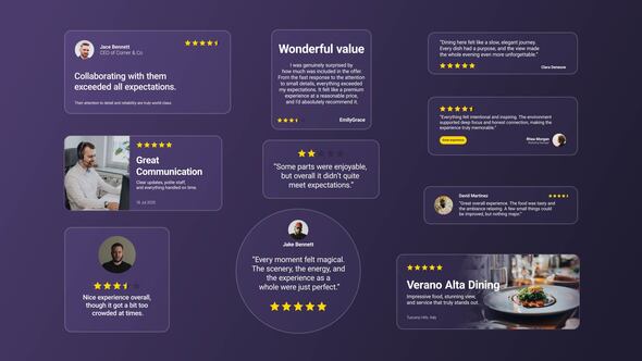 Videohive Testimonial Glass Template Titles template preview