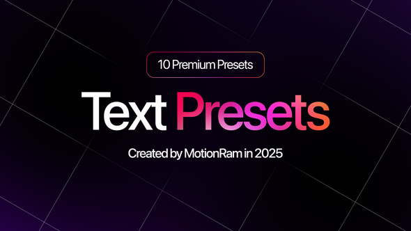 Videohive Text Presets 58365563 Titles template preview