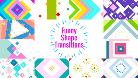 Funny Shape TransitionsAE Video Displays template preview